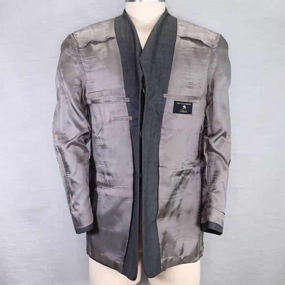 Hart Schaffner Marx Sport Coat Mens 42S Gray Plaid Jacket 3 Button Career Vtg - Picture 10 of 11